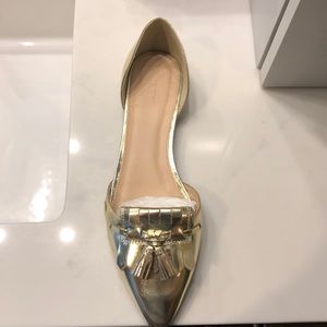 Gold jcrew flats